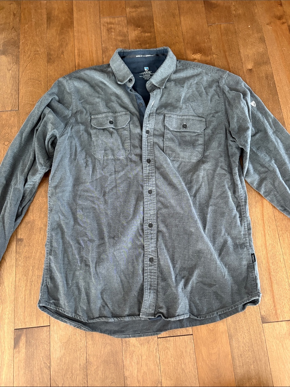 Kuhl Men's Charcoal Gray Long-Sleeve Button-Down Shirt